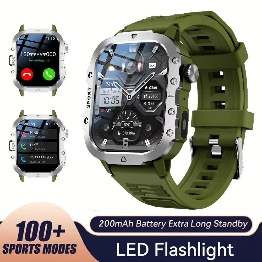 LAXASFIT 2025 Rugged Military Smart Watch - Lux Waches Max