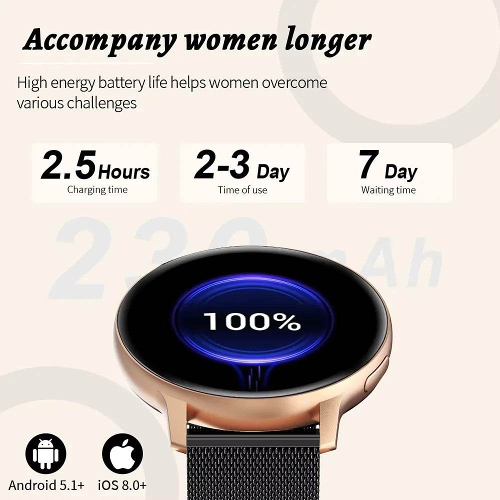 LIGE 2025 Smart Watch Women Bluetooth Sport Men Smartwatch Ladies For Android IOS - Lux Waches Max