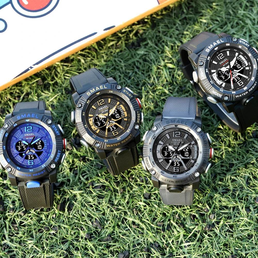 Sport Watches Men SMAEL Waterproof Analog Digital Quartz - Lux Waches Max