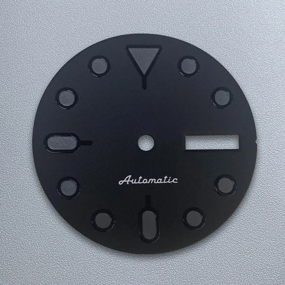 28.5mm S5 Logo SKX007 Dial Fit NH36/4R36 Japanese Movement Green Luminous Black Matte Quality Watch Modification Accessories