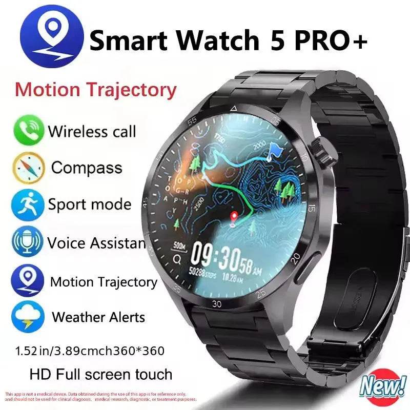 2025 Men’s Smartwatch – AMOLED, Bluetooth Call, GPS, NFC - Lux Waches Max