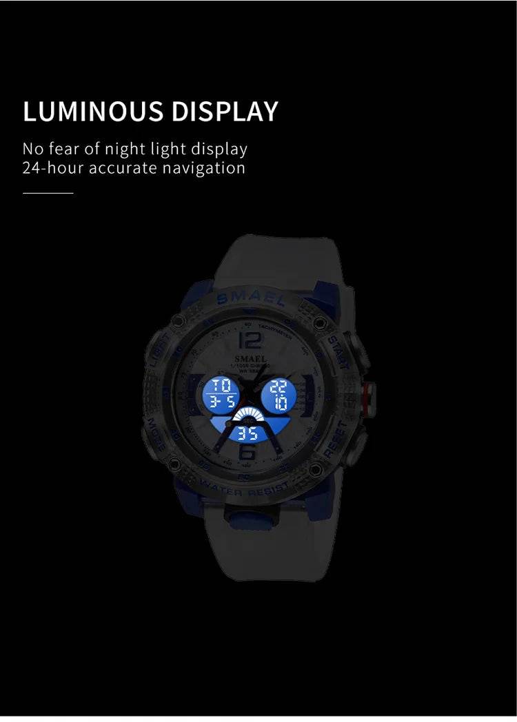 Sport Watches Men SMAEL Waterproof Analog Digital Quartz - Lux Waches Max
