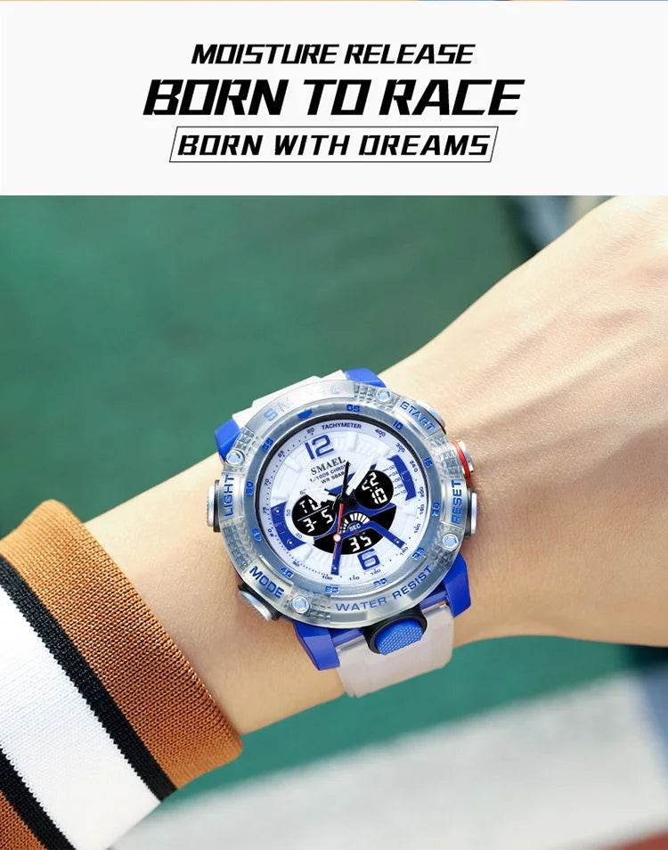 Sport Watches Men SMAEL Waterproof Analog Digital Quartz - Lux Waches Max