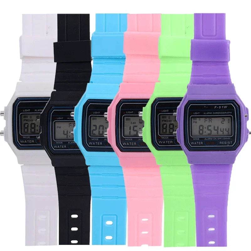 F91W Digital Watches for Men Women LED Electronic Wristwatch Waterproof Sports Military Watch Female Clock Relojes Digitales - Lux Waches Max