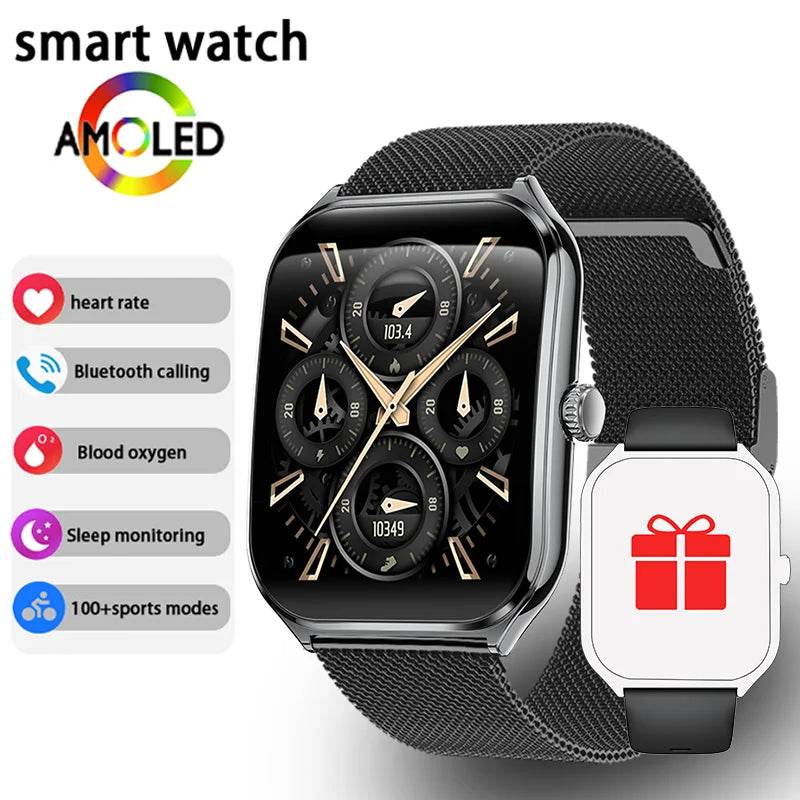 New Ultra Thin Smart Watch men 1.96" AMOLED 360*360 HD Pixel Display Always Show Time Call Reminder Smartwatch Ladies For huawei Lux Waches Max