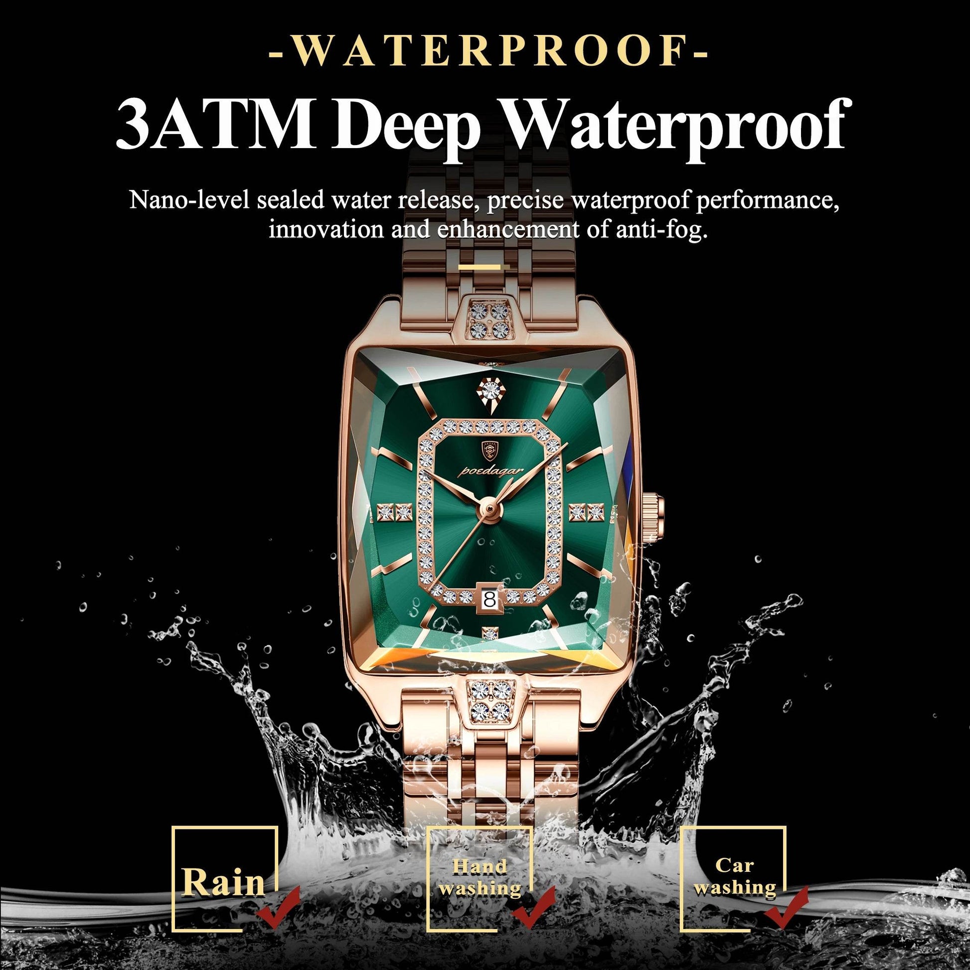 POEDAGAR Luxury Watch For Woman Waterproof Calendar High Quality Ladies Watch Stainless Steel Quartz Women's Watches Elegant+Box - Lux Waches Max