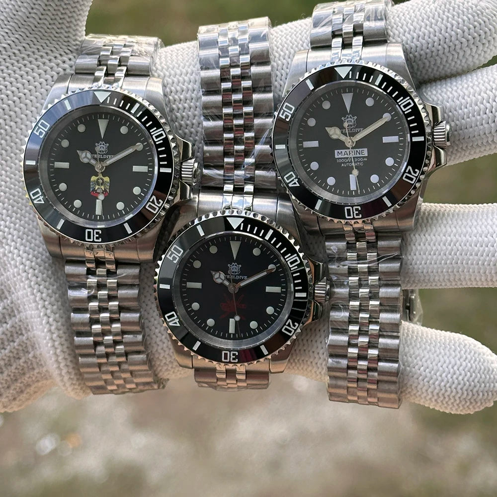 STEELDIVE SD1954 Black Dial 41MM Stainless Steel NH35 Automatic Movement What Ghost Mens 300M Dive Watch Reloj Sapphire Glass