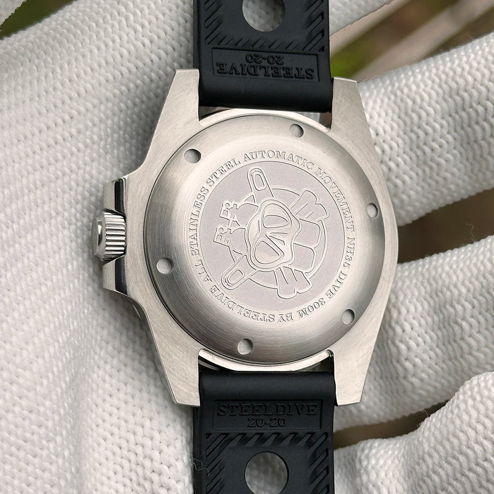 STEELDIVE SD1954 Black Dial 41MM Stainless Steel NH35 Automatic Movement What Ghost Mens 300M Dive Watch Reloj Sapphire Glass