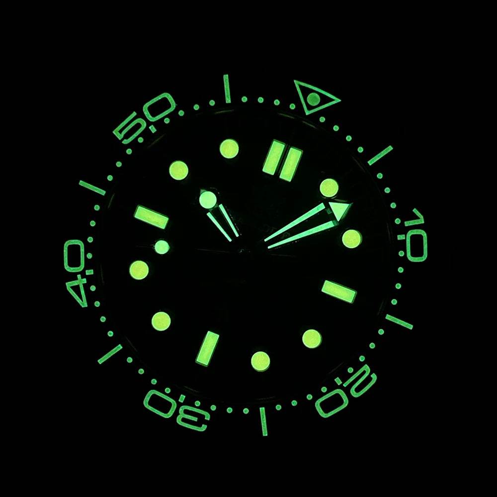 STEELDIVE SD1957 New Strap 42MM Vintage Bezel 200M Waterproof NH35 Green Luminou Sapphire Glass Automatic Dive Watch Reloj - Lux Waches Max