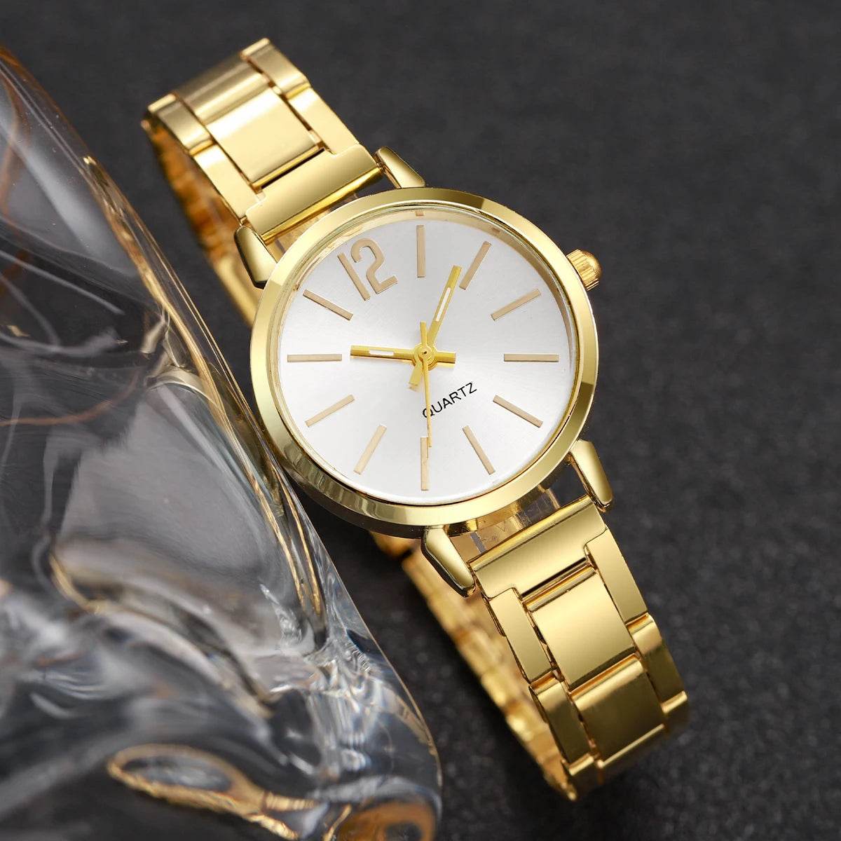 Quartz Watch Love Bracelet 2PCs Set Temperament Wearing Style - Lux Waches Max