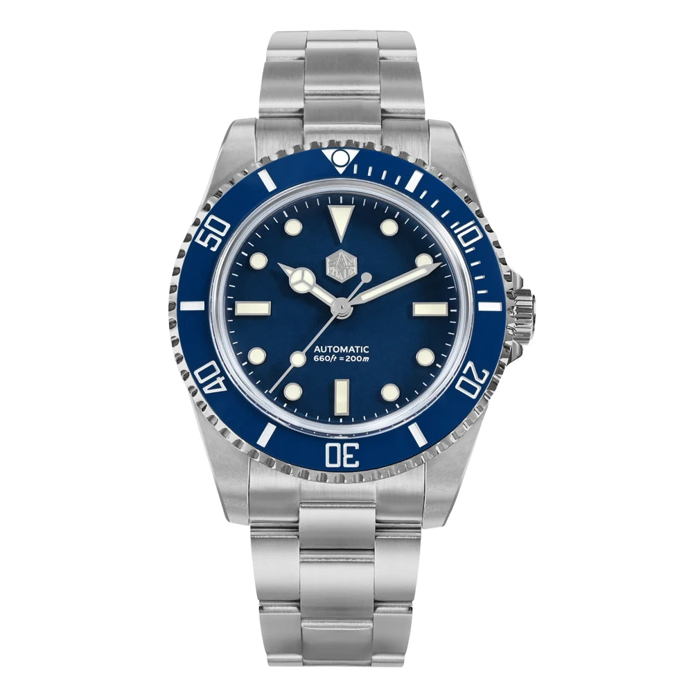 San Martin 40mm YN55 Luxury Watch Men Mechanical Wristwatches Water Ghost Sapphire Automatic 20Bar Relojes Para Hombre SN0006B-1