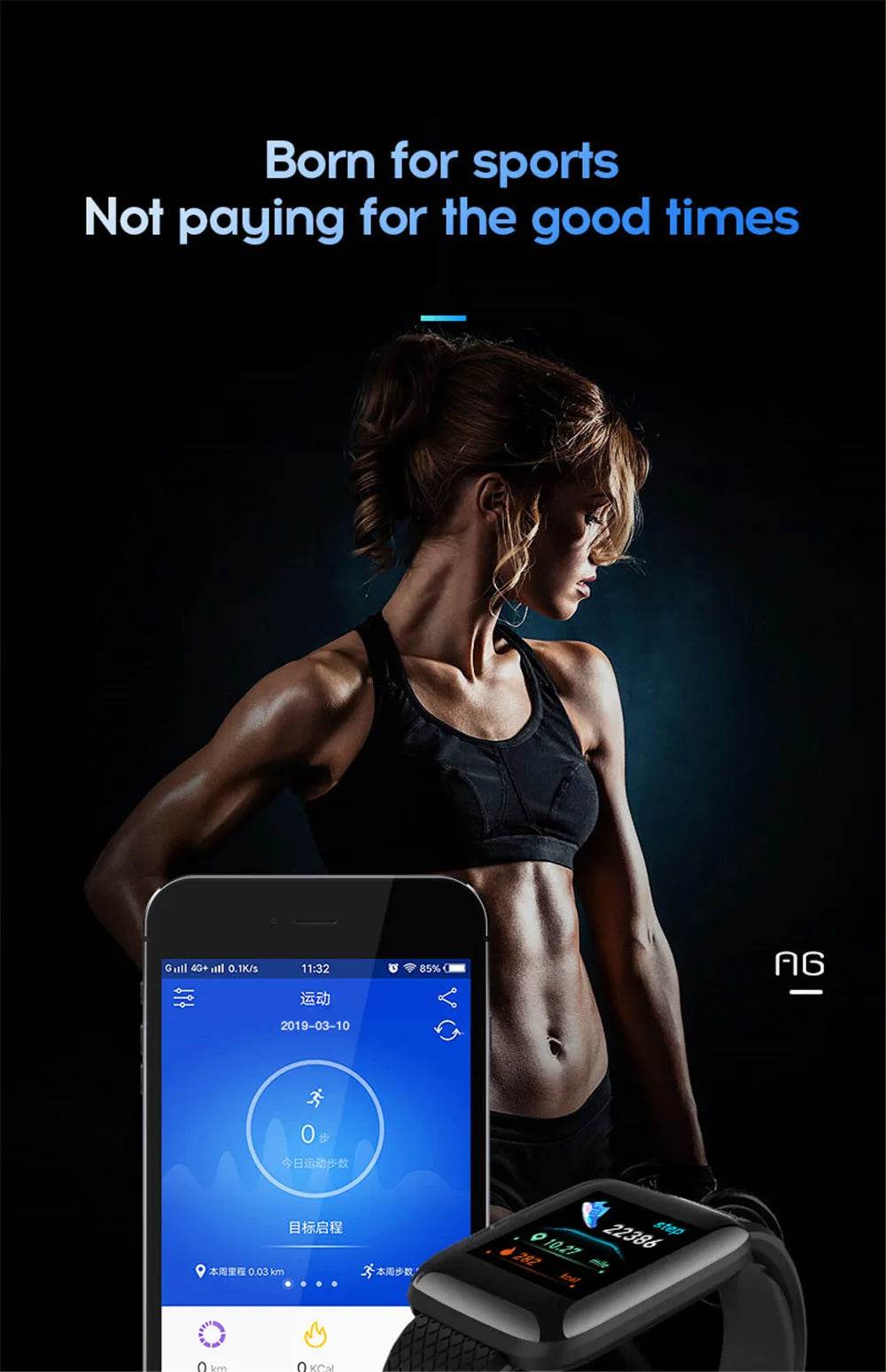 Smart Watch 116 Alarm Clock Weather - Lux Waches Max