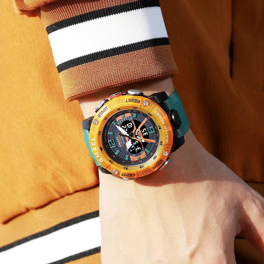 Sport Watches Men SMAEL Waterproof Analog Digital Quartz - Lux Waches Max