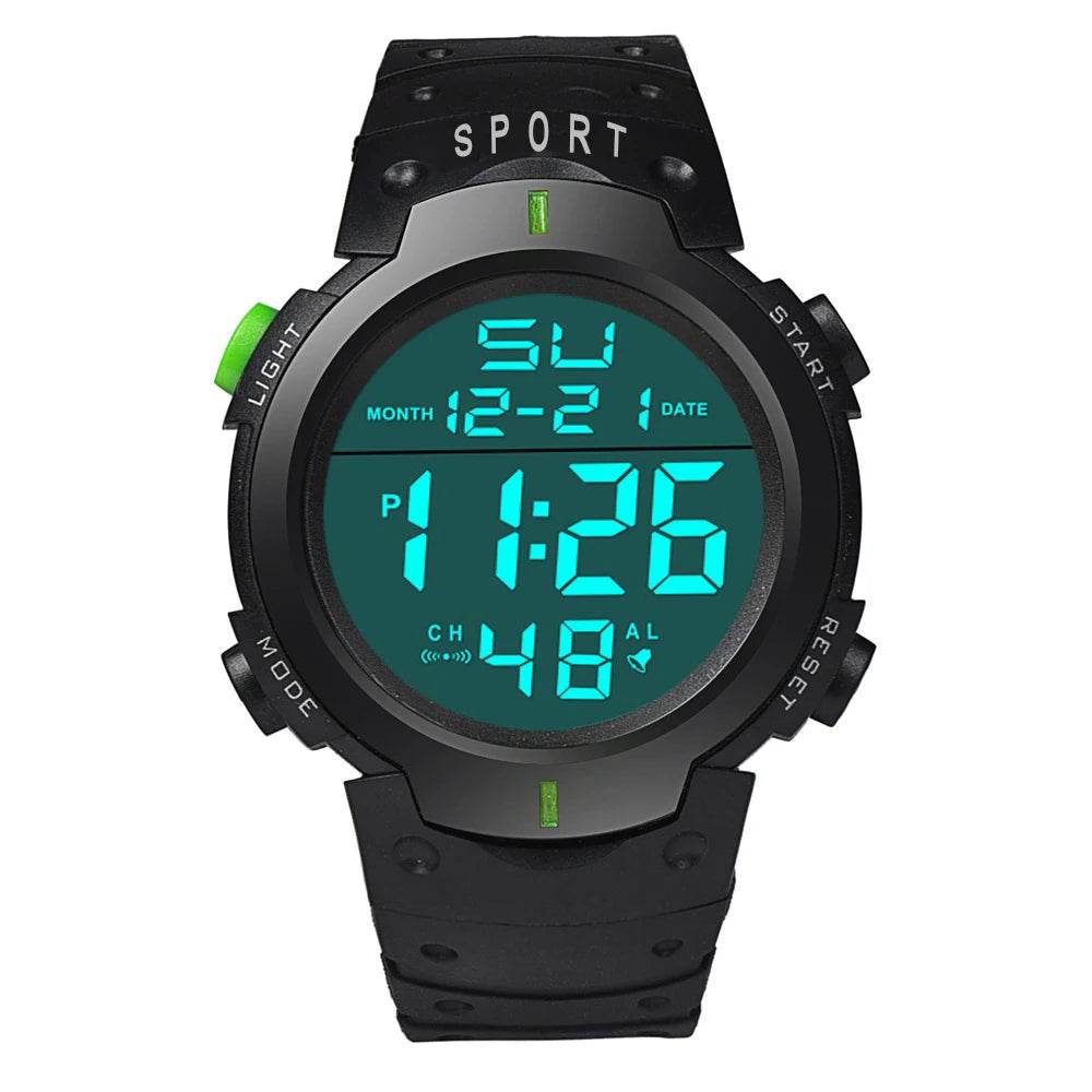 Men Sport LED Watches Top Brand Men Digital Clock Multi-Functional Rubber Man - Lux Waches Max