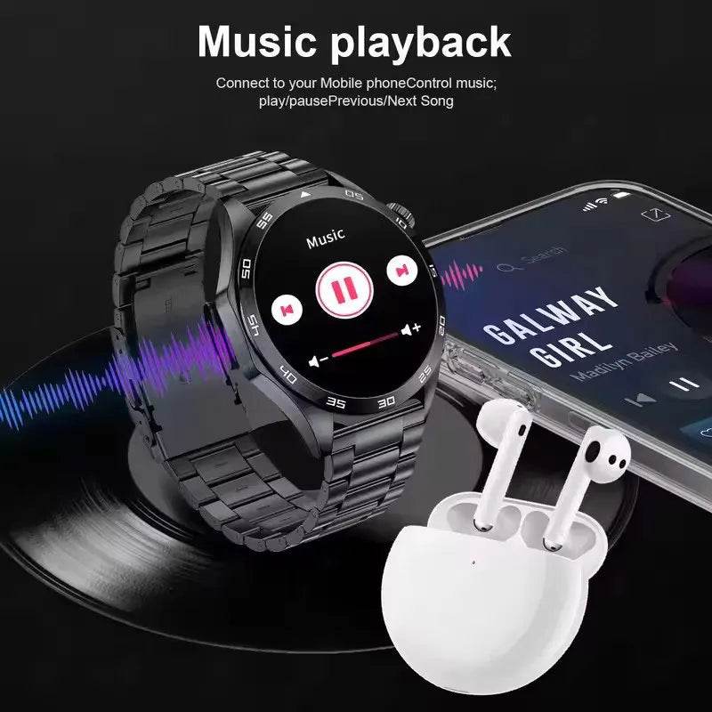 2025 Men’s Smartwatch – AMOLED, Bluetooth Call, GPS, NFC - Lux Waches Max