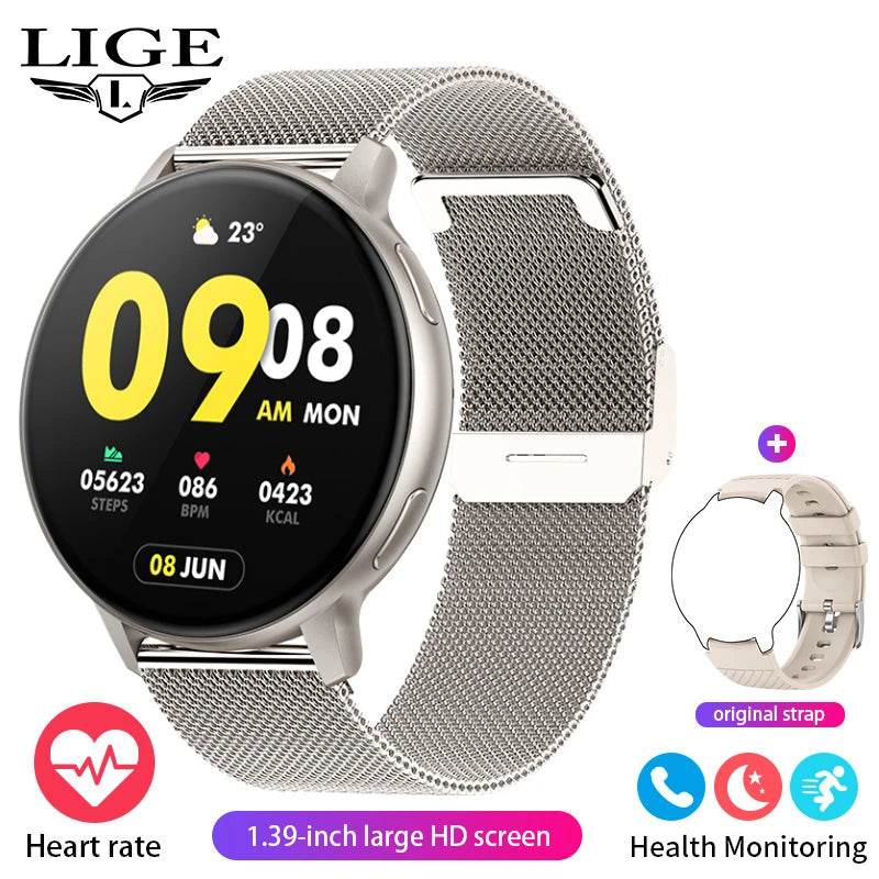LIGE 2025 Smart Watch Women Bluetooth Sport Men Smartwatch Ladies For Android IOS - Lux Waches Max