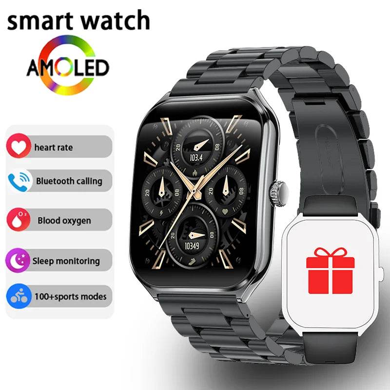New Ultra Thin Smart Watch men 1.96" AMOLED 360*360 HD Pixel Display Always Show Time Call Reminder Smartwatch Ladies For huawei Lux Waches Max