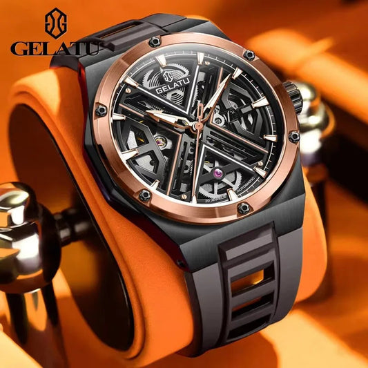 GELATU 6006 Sport Mechanical Watch for Men Lux Waches Max