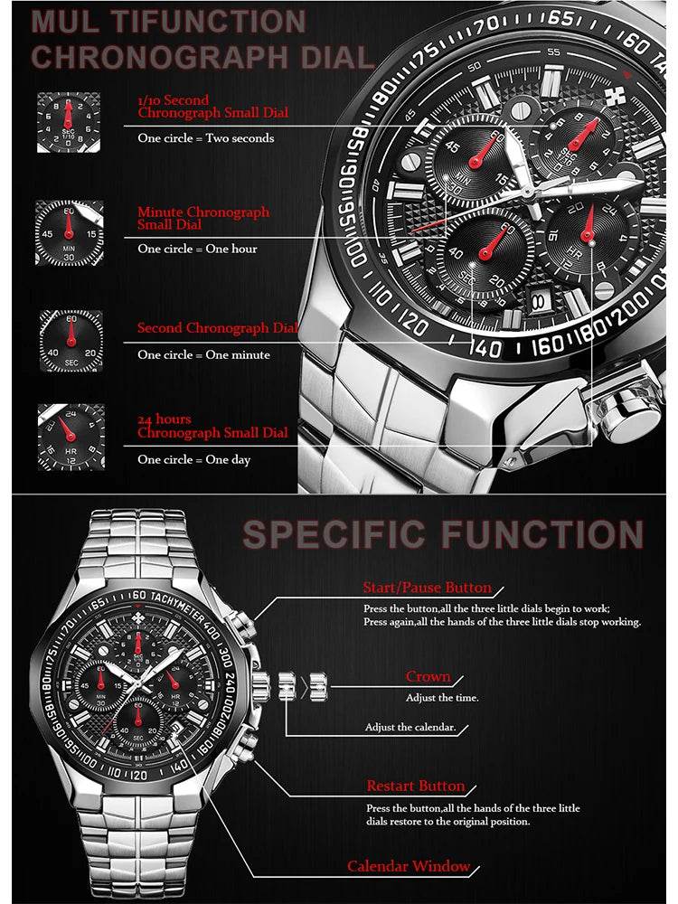 Sports Watches For Men Fashion Quartz - Lux Waches Max