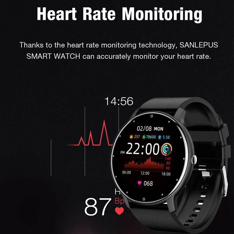 LIGE 2025 New Smart Watch Men Full Touch Screen Sport Fitness Watch IP67 Waterproof Bluetooth For Android ios smartwatch Men+box - Lux Waches Max