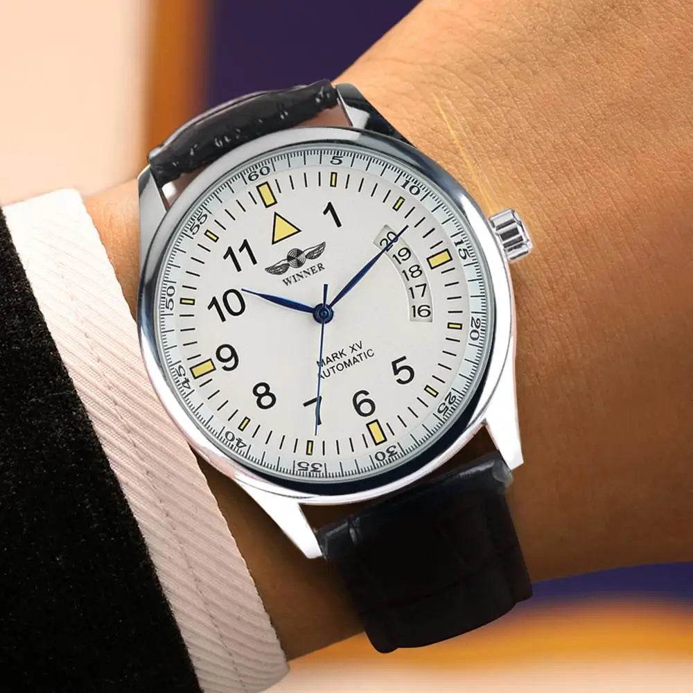 Men's Mechanical Watches Luxury Stainless Steel Case Business Watch Retro Steampunk Style Wristwatch - Lux Waches Max