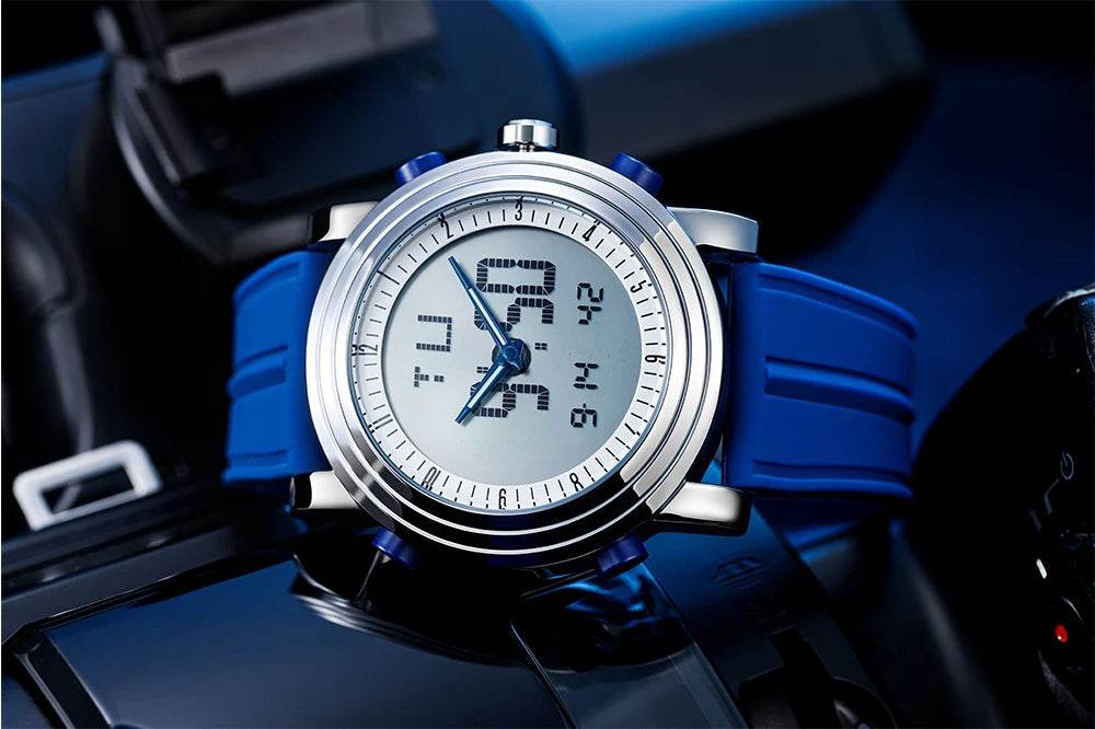 SINOBI Sports Watches Men Dual Display Analog Digital LED Electronic Quartz - Lux Waches Max