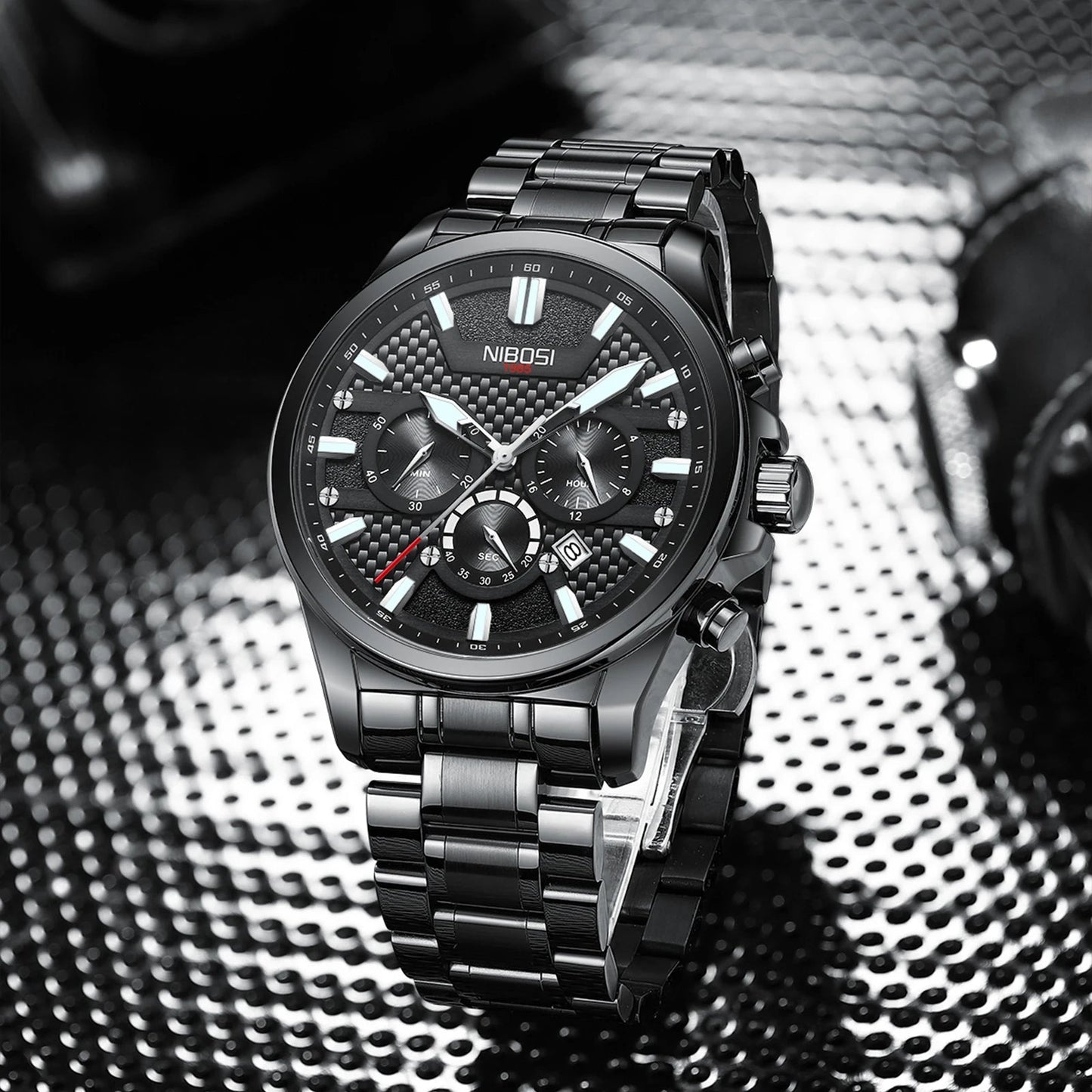 NIBOSI 2512 Fashion Gift Gold Watch Men Lux Waches Max