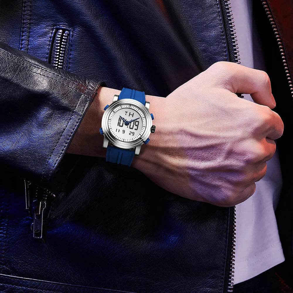 SINOBI Sports Watches Men Dual Display Analog Digital LED Electronic Quartz - Lux Waches Max