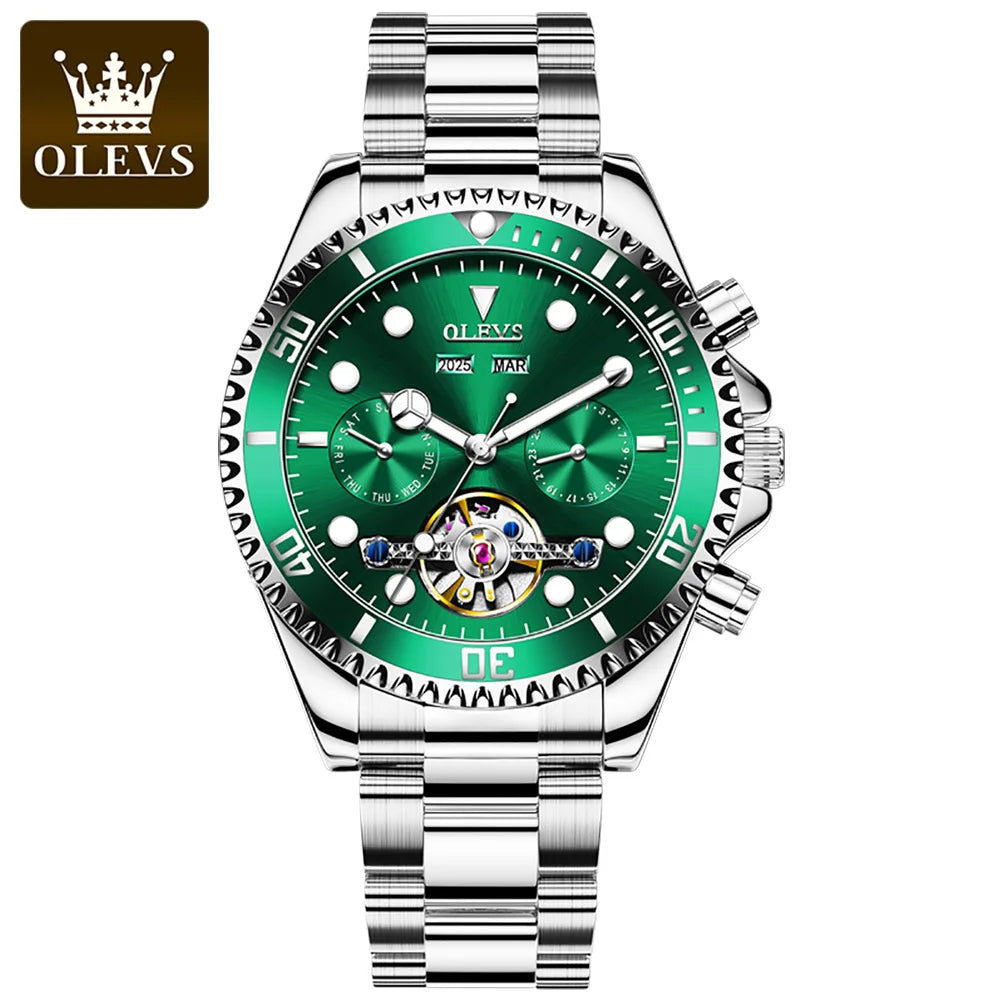 OLEVS 6605 Luxury Watches Wristwatch Men Luminous Watches Quartz Clock Masculino Watch Stainless Steel China 2024 Leather Alloy Lux Waches Max