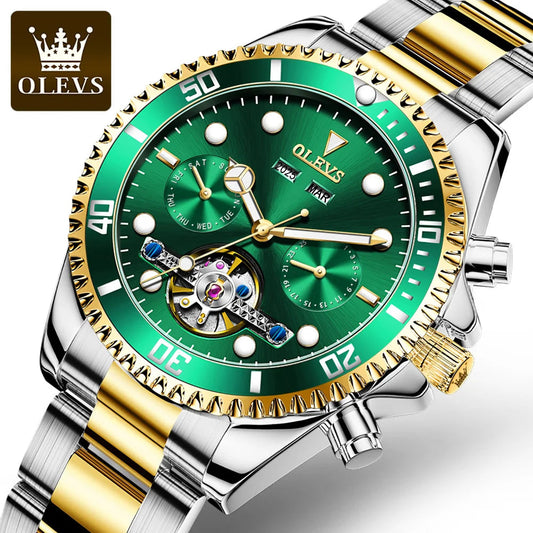 OLEVS 6605 Luxury Watches Wristwatch Men Luminous Watches Quartz Clock Masculino Watch Stainless Steel China 2024 Leather Alloy Lux Waches Max