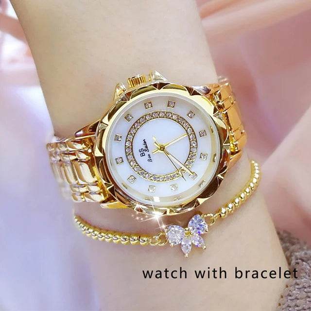 Diamond Women Watch Luxury Brand 2025 Rhinestone - Lux Waches Max