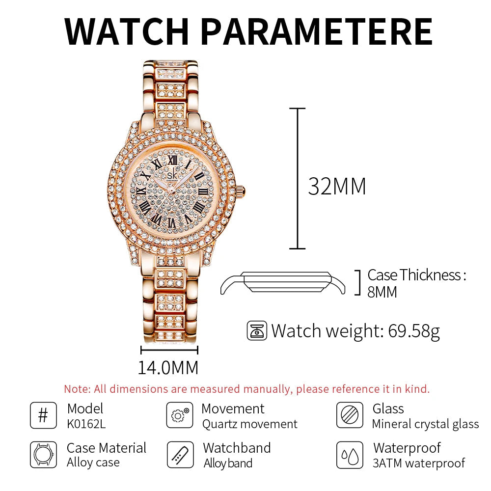 Luxury Watches Diamond Women Quartz Watch for 2024 Lux Waches Max