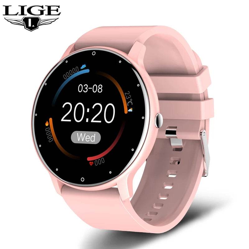 LIGE 2025 New Smart Watch Men Full Touch Screen Sport Fitness Watch IP67 Waterproof Bluetooth For Android ios smartwatch Men+box - Lux Waches Max