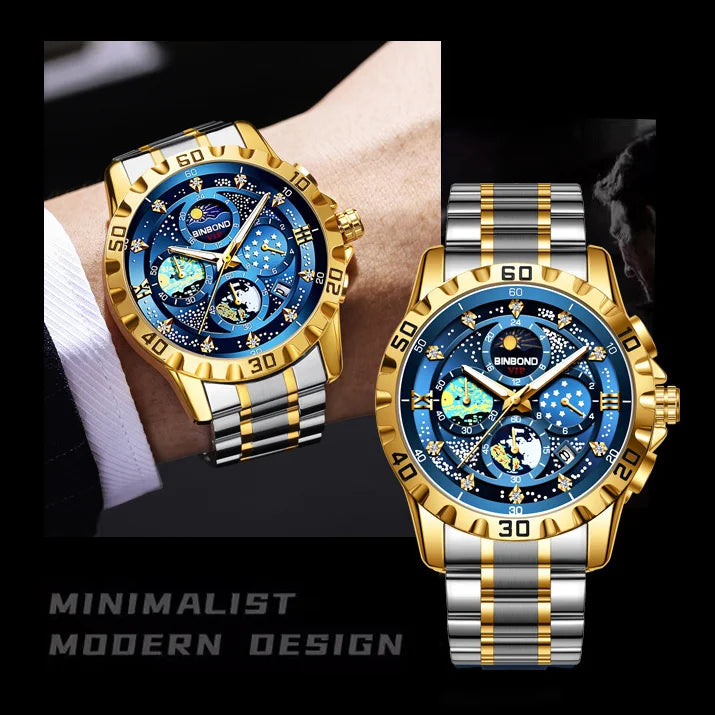 Starry Sky Quartz Luxury Watches for Man Lux Waches Max