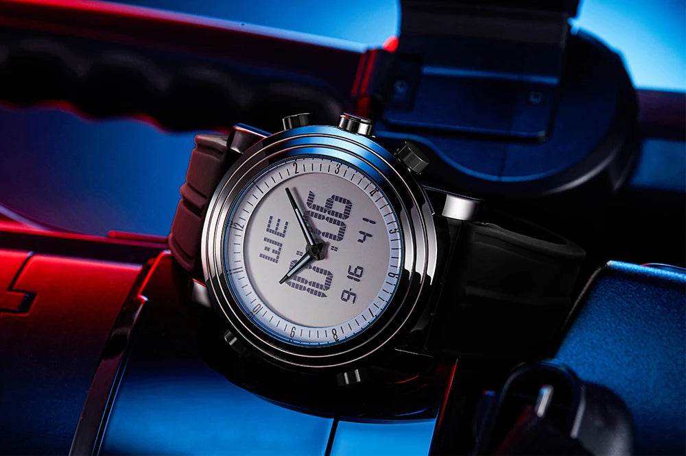 SINOBI Sports Watches Men Dual Display Analog Digital LED Electronic Quartz - Lux Waches Max