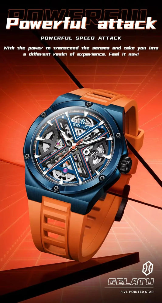 GELATU 6006 Sport Mechanical Watch for Men Lux Waches Max