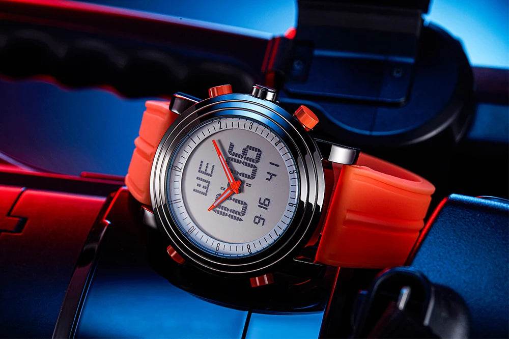 SINOBI Sports Watches Men Dual Display Analog Digital LED Electronic Quartz - Lux Waches Max