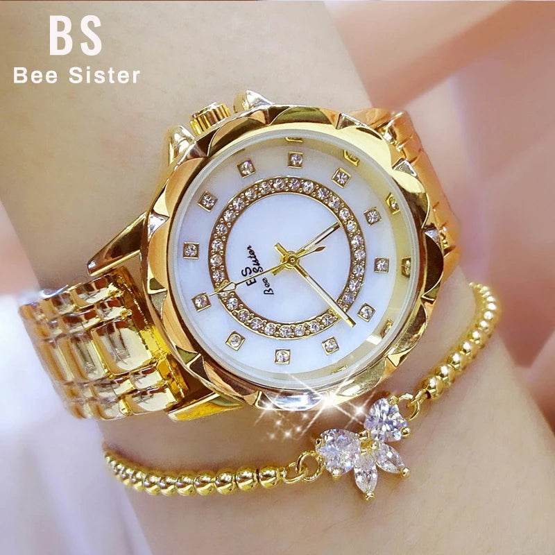 Diamond Women Watch Luxury Brand 2025 Rhinestone - Lux Waches Max