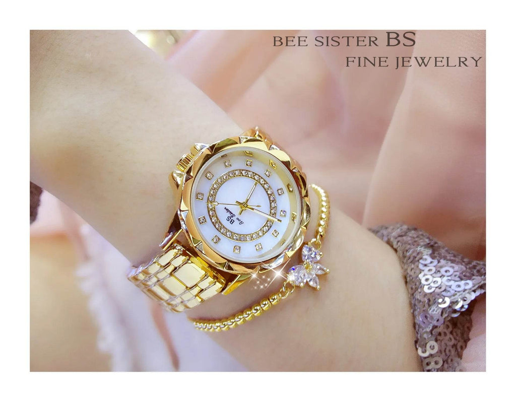 Diamond Women Watch Luxury Brand 2025 Rhinestone - Lux Waches Max