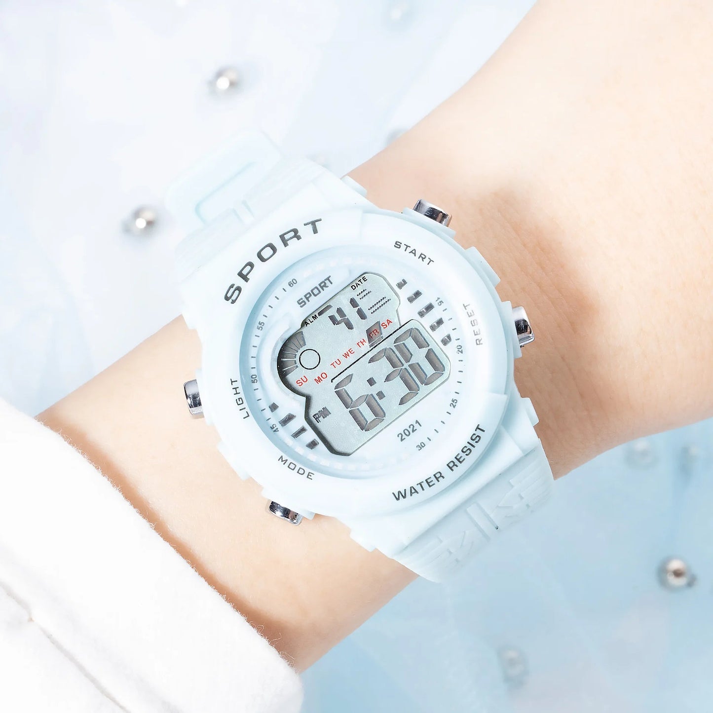 Watches Waterproof Matcha Green Student Led Watches Lux Waches Max