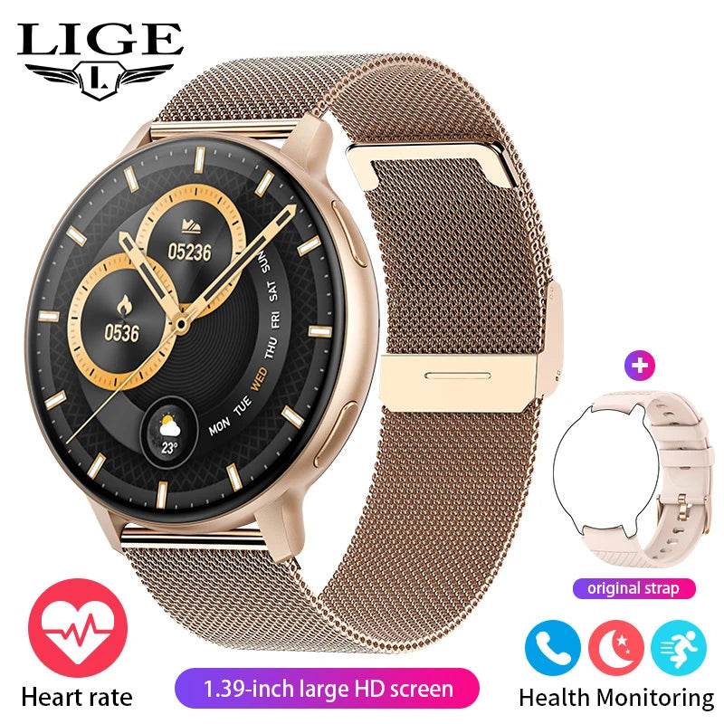 LIGE 2025 Smart Watch Women Bluetooth Sport Men Smartwatch Ladies For Android IOS - Lux Waches Max