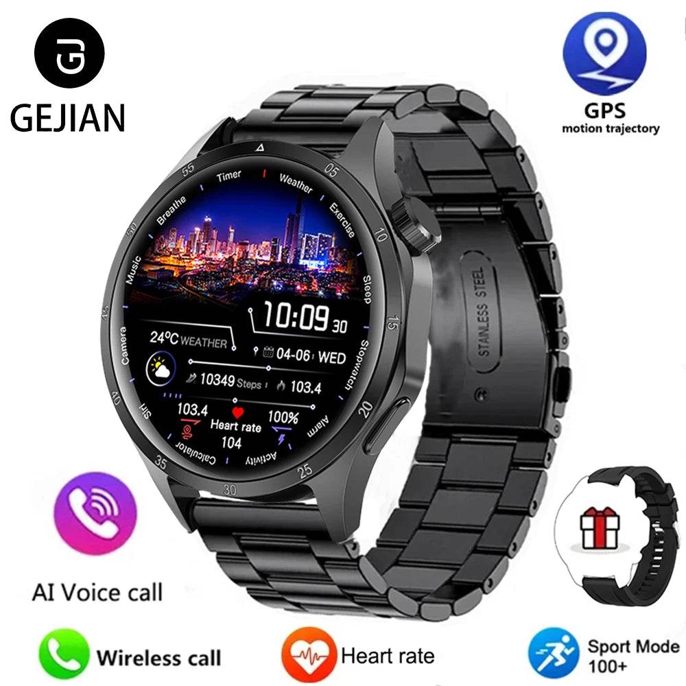 2025 Men’s Smartwatch – AMOLED, Bluetooth Call, GPS, NFC - Lux Waches Max
