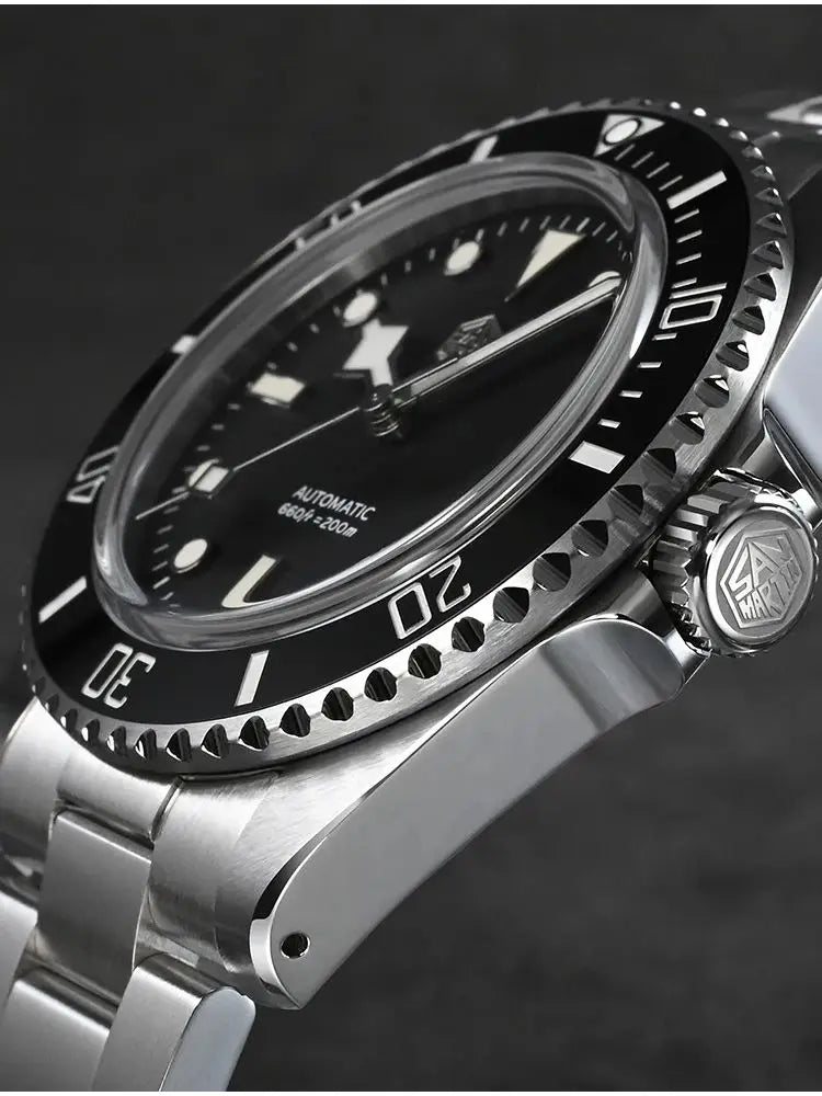 San Martin 40mm YN55 Luxury Watch Men Mechanical Wristwatches Water Ghost Sapphire Automatic 20Bar Relojes Para Hombre SN0006B-1