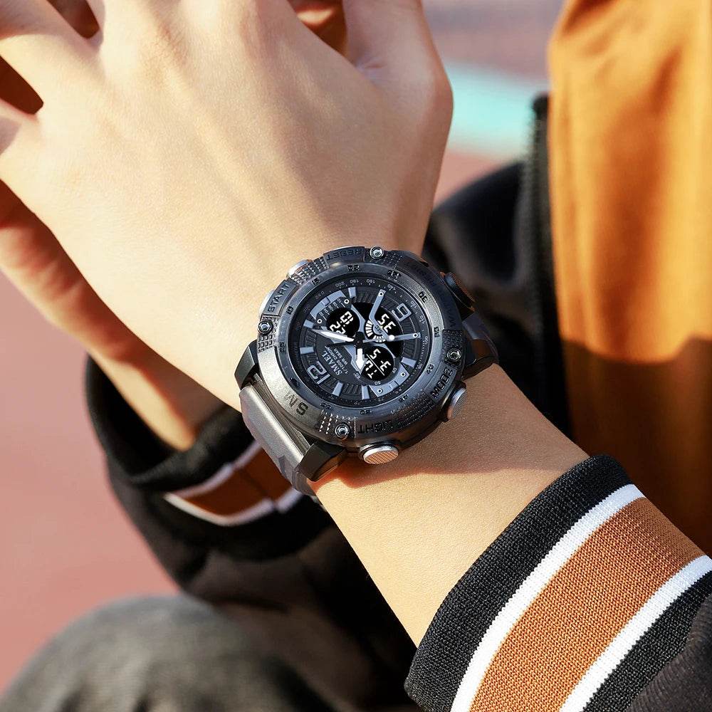 Sport Watches Men SMAEL Waterproof Analog Digital Quartz - Lux Waches Max