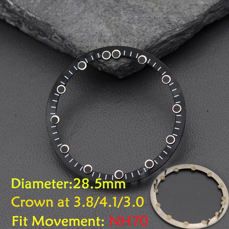 28.5mm Men's Watch Dial Fit SKX007 SKX009 6105 SRPD Tuna Monster Turtle Watch Case Watch For Japan NH35 NH36  7S26