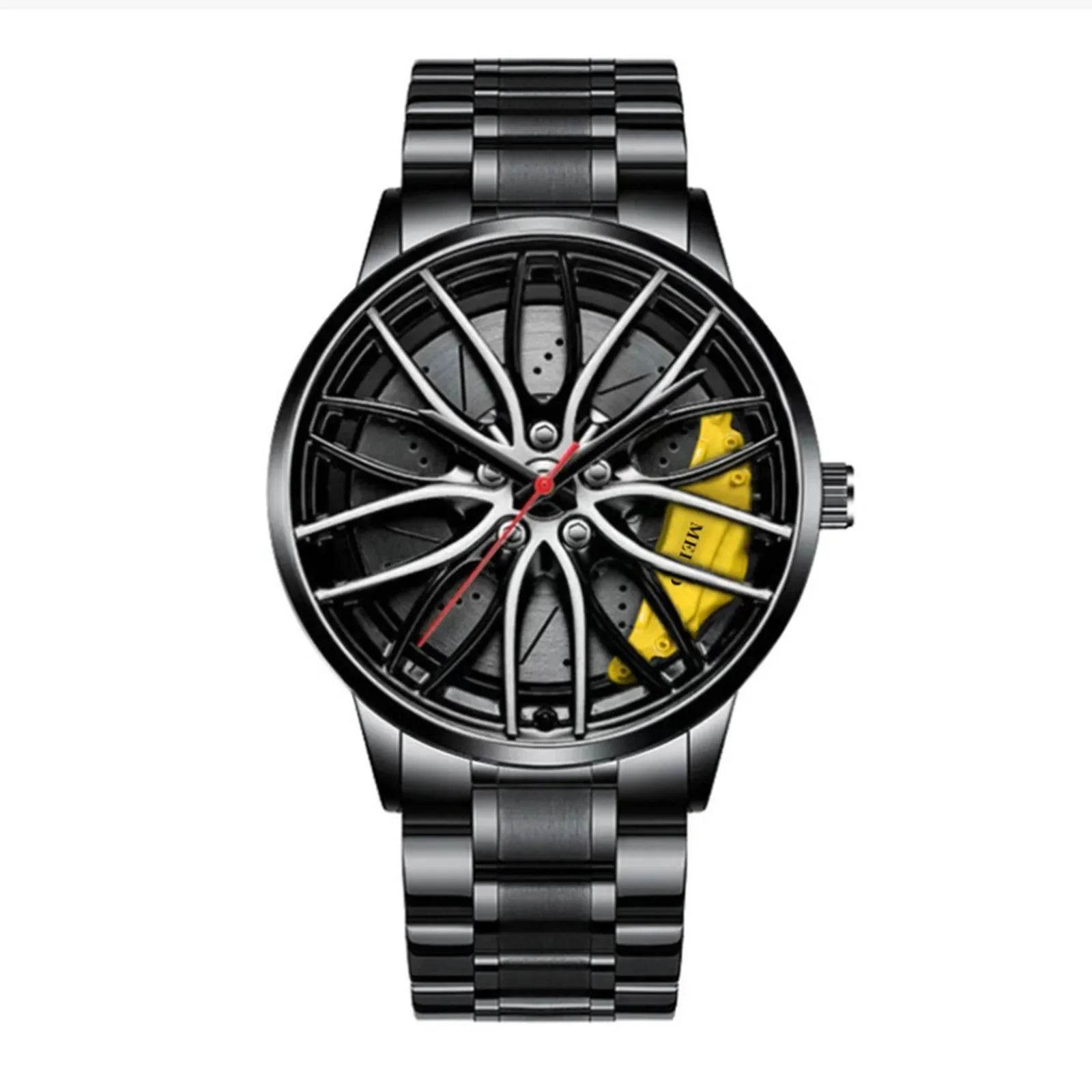 Car Watches For Men,Waterproof Stainless Steel Quartz Wrist Watch Sports - Lux Waches Max