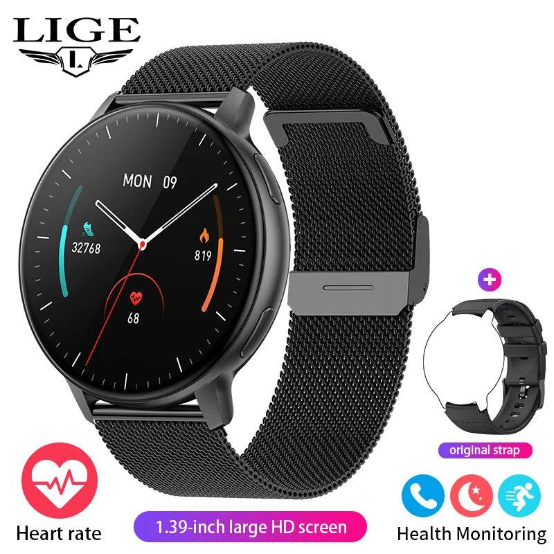 LIGE 2025 Smart Watch Women Bluetooth Sport Men Smartwatch Ladies For Android IOS - Lux Waches Max