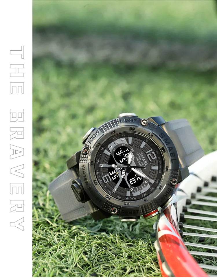 Sport Watches Men SMAEL Waterproof Analog Digital Quartz - Lux Waches Max