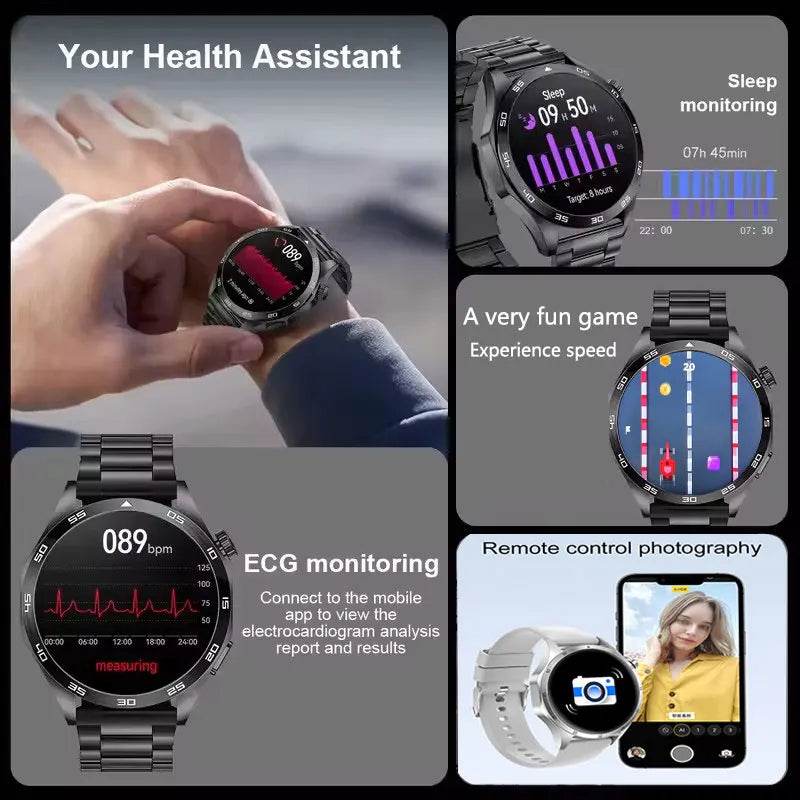 2025 Men’s Smartwatch – AMOLED, Bluetooth Call, GPS, NFC - Lux Waches Max