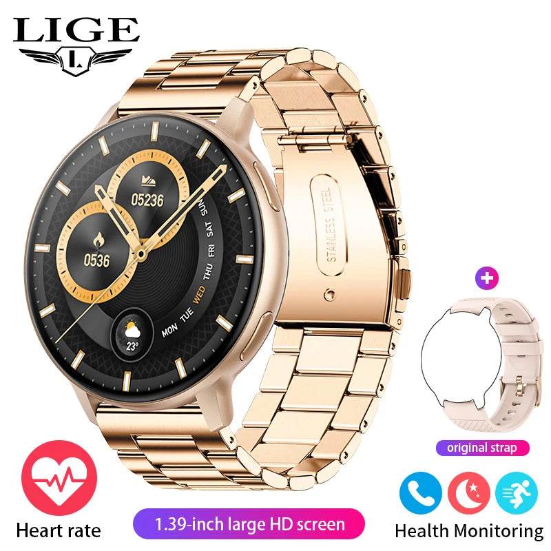 LIGE 2025 Smart Watch Women Bluetooth Sport Men Smartwatch Ladies For Android IOS - Lux Waches Max